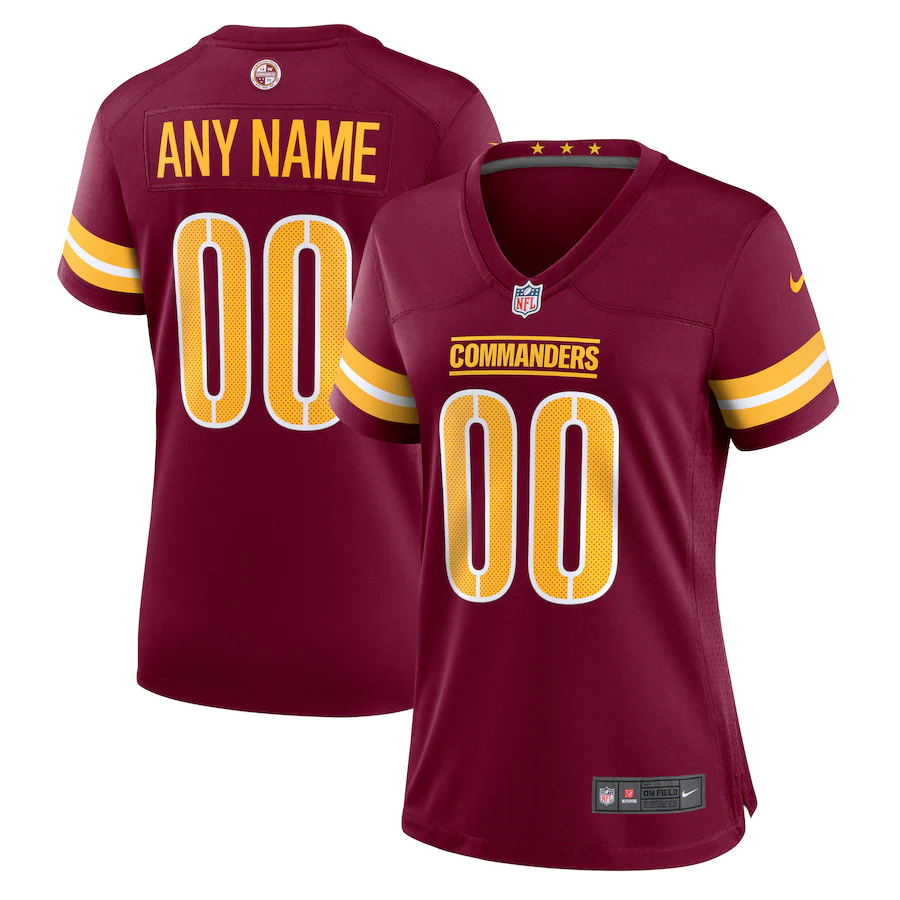 Women Washington Commanders Nike Burgundy Game Custom Player NFL Jersey